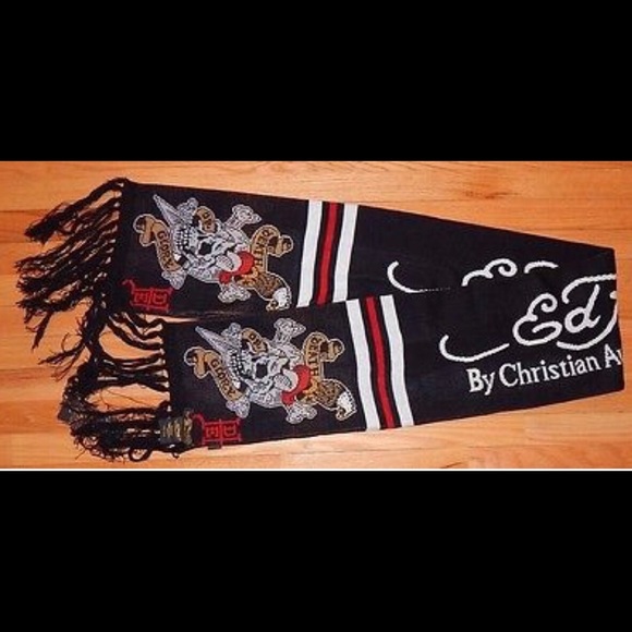 📌 NWOT Ed Hardy Original Christian Audigier Scarf - Picture 2 of 7